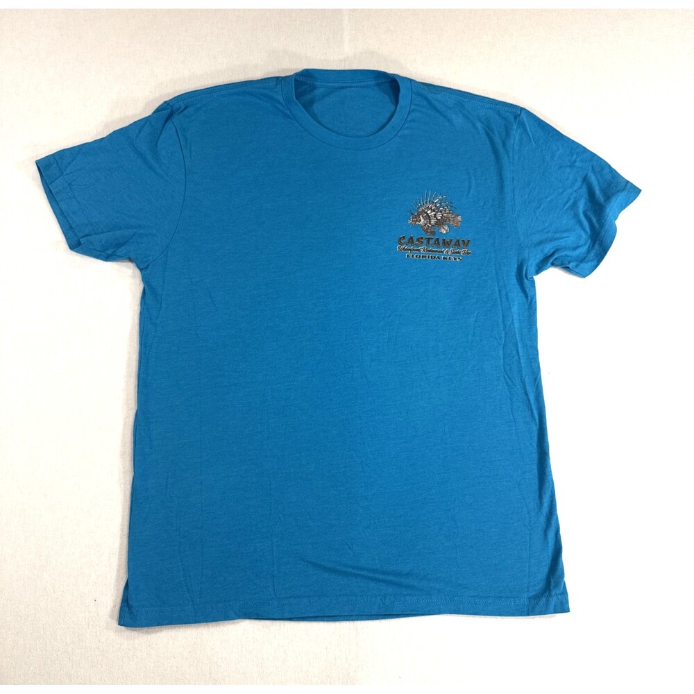 Castaway Restaurant & Sushi Bar Lionfish Save A Reef Florida Keys T Shirt Mens L